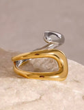 Anillo irregular bicolor