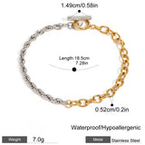 Collar eslabones bicolor