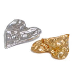 Broche Corazón Arrugado Plata