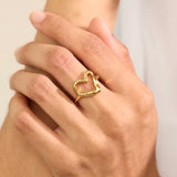 Anillo Corazón Irregular Oro