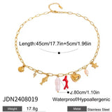 Collar Charms Coral Oro