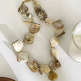 Collar Conchas Naturales oro