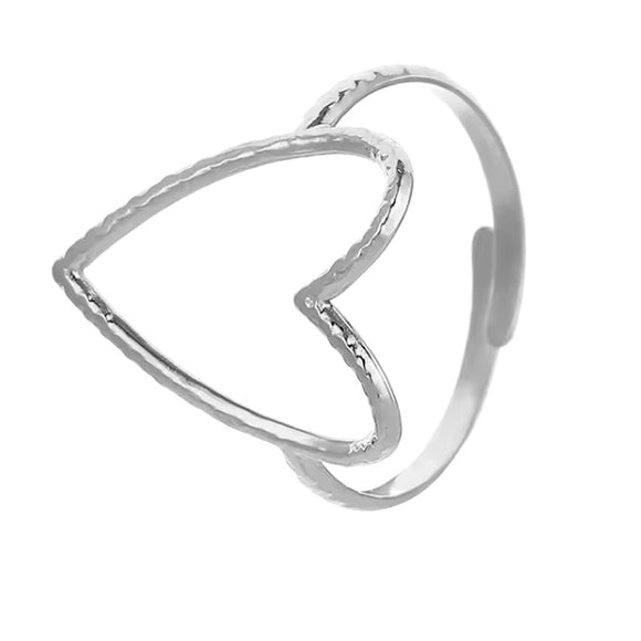 Anillo Corazón Fino Plata