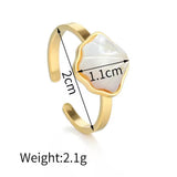Anillo concha nacar oro
