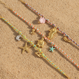 Pulsera cordon Estrella de mar oro