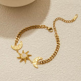 Pulsera sol ópalo oro