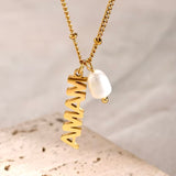 Collar Mamá Perla Oro