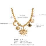 Collar charms astro sol oro