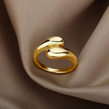 Anillo Gota doble oro