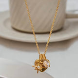 Collar "mom" Corazón oro