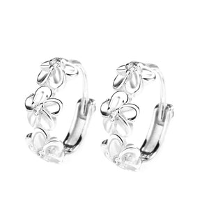 Pendientes Mini flores plata