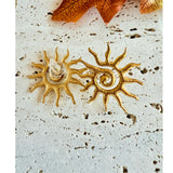 Pendientes Astro Sol oro