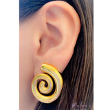 Pendientes maxi ola oro