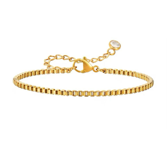 Pulsera Punto Brillo Oro