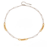 Collar cadena eslabones bicolor