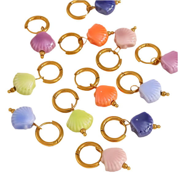 Aros Concha Resina colores