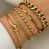 Pulsera borlas oro