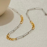 Collar cadena eslabones bicolor