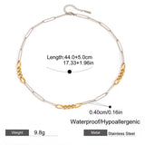 Collar cadena eslabones bicolor