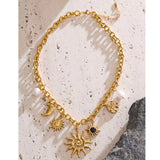 Collar charms astro sol oro