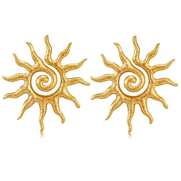 Pendientes Astro Sol oro