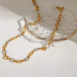 Collar eslabones bicolor