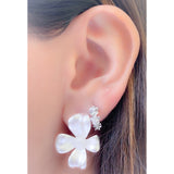 Pendientes Maxi flor plata