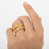 Anillo Flores oro