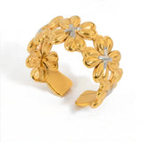 Anillo Flores oro