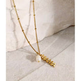 Collar Mamá Perla Oro
