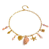 Collar Cadena Charms Marinos oro