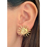 Pendientes sol oro