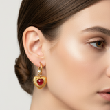 Pendientes Corazón rojo