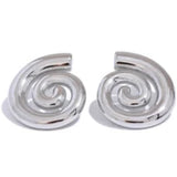 Pendientes maxi ola plata