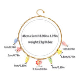 Collar Charms Pescaditos Cerámica Colores oro