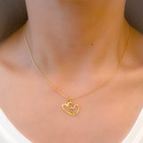 Collar Corazones Oro