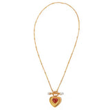 Collar Corazón Rojo oro