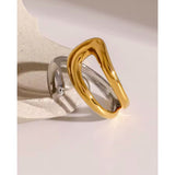 Anillo irregular bicolor