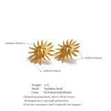 Pendientes sol oro