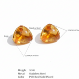 Pendiente Ambar geométrico oro