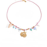 Collar cordon chamrs marinos oro