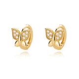 Pendientes mariposa brillos oro