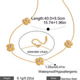 Collar Flores oro