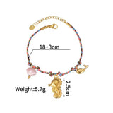 Pulsera Cordón caballito oro