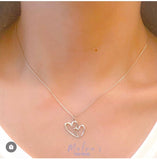 Collar Corazones Plata