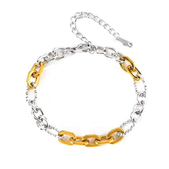 Pulsera eslabones bicolor
