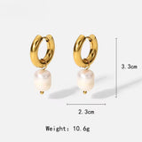 Pendiente Maxi Perla oro