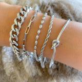 Pulsera borlas plata