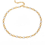 Collar eslabones bicolor