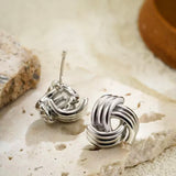 Pendiente nudo plata